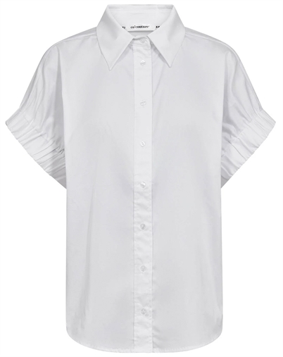 Co' Couture - PoppyCC Elastic Cuff Bluse - White